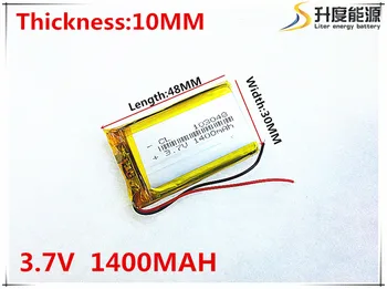 3,7 В 1400 мАч 103048 литий-полимерные литий-ионные аккумуляторные батареи для mp3 MP4 MP5 GPS мобильный Bluetooth