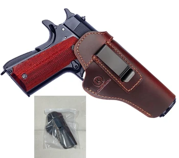 Кобура для оружия скрытого ношения из натуральной кожи 1911 года, совместимая с Colt / Springfield / Sig / Browning / S&W 1911