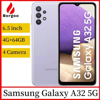 Samsung Galaxy A32 A326U A326B Оригинальный разблокированный мобильный телефон 5G 6,5 дюйма 4 ГБ ОЗУ 64 ГБ ПЗУ 48 МП + 13 МП Сотовый телефон Восьмиядерный смартфон
