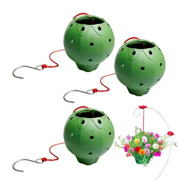 Подвесной кашпо 3 шт. Сферические цветочные горшки Вешалка для горшков для суккулентов, кактусов и небольших растений Комнатные уличные кашпо