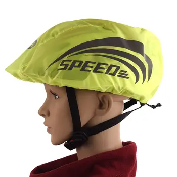 Универсальный водонепроницаемый чехол для велосипедного шлема со светоотражающей полосой Велосипедный шлем Дождевик Защитный чехол из ткани Oxford