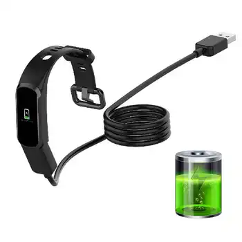 5i Резина TPE Soft Wire Черный Легкий Смарт-браслет USB Зарядка Кабель Часы Зарядное устройство Для Huawei 4 Новая версия