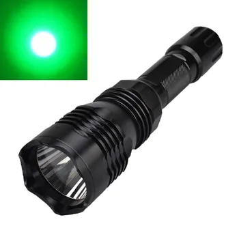 Тактический зеленый светодиодный охотничий фонарь HS-802 350 лм Зеленый свет Toch XR-E Q5 Светодиодная лампа Фонарик 18650