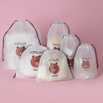 многоразовые полиэтиленовые сумки на шнурке Сумка для хранения медведя для всякой всячины Фруктовые овощные кухонные сумки для продуктов Подарочная сумка Карманный органайзер для макияжа