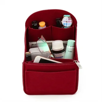  Новый органайзер для макияжа Войлочная сумка-вкладыш для внутренней дорожной сумки Портативная сумка Косметички подходят для различных женских сумок-рюкзаков