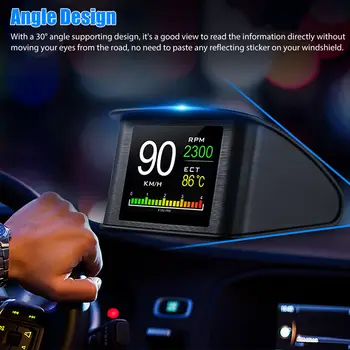 Для безопасности автомобиля T600 Проекционный дисплей Авто OBD2 GPS Компьютер Авто Цифровой OBD Вождение Спидометр Пробег Топливо Напряжение Температура