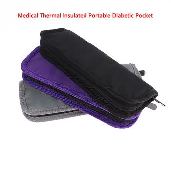  Медицинская термоизолированная портативная диабетическая карманная сумка для охлаждения инсулина Медицинский холодильник Таблетка Протектор Дорожный футляр