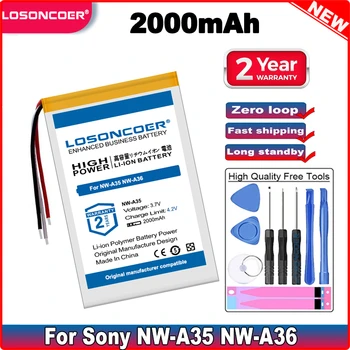 LOSONCOER 2000 мАч Аккумулятор для Sony NW-A35 NW-A36 Player A35 A36 Аккумуляторы