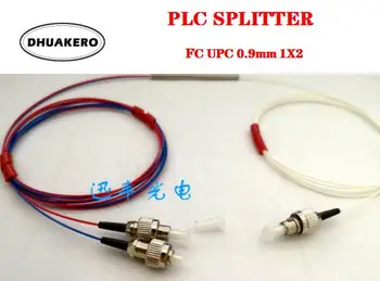 бесплатная доставка AB377 2 цвета 1X2 10 шт. PLC FC / UPC SM G657A1 ПВХ 1 м FTTH волоконно-оптический разветвитель