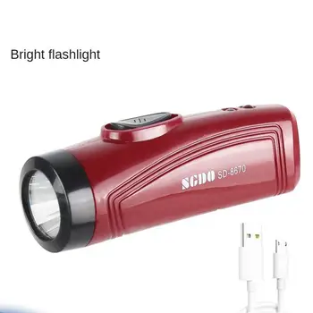 Сильный свет Открытый фонарик Портативный светодиодный фиолетовый свет USB Зарядка фонарика Мини-фонарик Фара Мини-вспышка