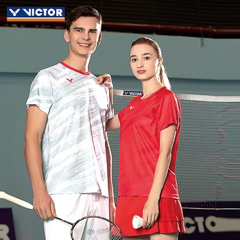 VictorsportJersey спортивная одежда для бадминтона одежда национальная сборная с коротким рукавом для мужчин и женщин футболка 20000TD/21000TD