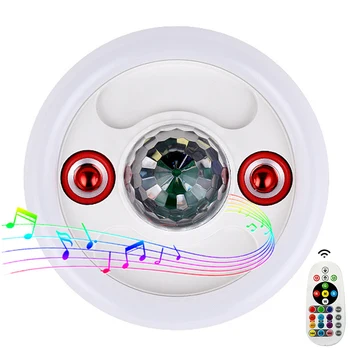 36 Вт Музыкальный ночник с дистанционным управлением Bluetooth-совместимая RGB-лампочка с изменением цвета 6500K Беспроводная умная лампочка