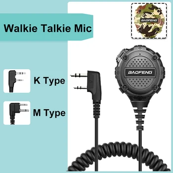 Baofeng Микрофон Плечевой динамик 2 контакта K Тип M Baofeng Портативное радио Quansheng UV-K5 UVK6 Kenwood Motorola Walkie Talkie Аксессуар