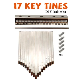 DEXINOR Hobby DIY 17 клавиш Kalimba Piano Tines Седло Шрапнель Набор Mbira Bridge Запасные части для Kalimbas Запасные части