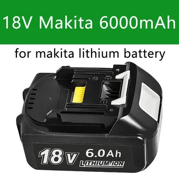 Аккумулятор Makita 18 В 6 Ач 18650 Сменный литий-ионный BL1860B BL1860 BL1850 Аккумулятор для электроинструмента DDF486 DF488