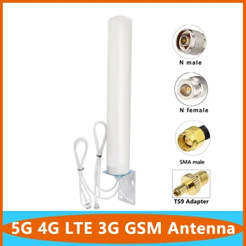 2 * 2 SMA N Штекерный двойной кабель 5G 4G LTE 3G GSM Антенна на крыше IP67 На открытом воздухе Водонепроницаемый 18DBI Omni Внешний маршрутизатор Беспроводная антенна