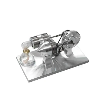 Маленькая модель двигателя Стирлинга может запускать топливо Мини металлическая сборка игрушечная физика Экспериментальные учебные пособия