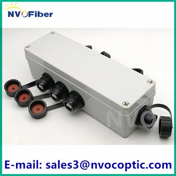  Небольшой размер для водонепроницаемой коробки с адаптером для перегородки 1ODVA-MPO ММ + 6 шт. Адаптер для перегородки ODVA LC MM для использования TE на открытом воздухе