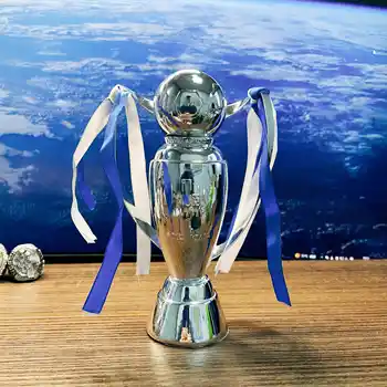 16 см Высота Трофей чемпионов Футбольной лиги Португалии с металлическими ручками Синие ленты