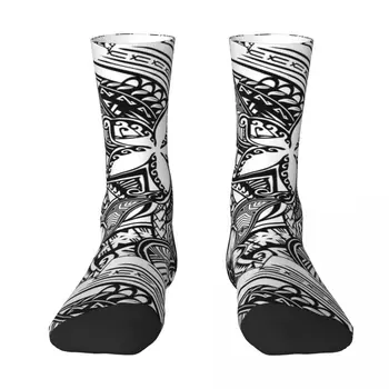 Это не всегда черное или белое Полинезийские татуировки Носки Смешные носки Компрессионные носки Мужские носки Женские