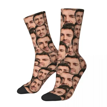Мужские женские носки Фернандо Алонсо хлопковые повседневные смешные носки сумасшедшие товары средние носки маленькие подарки