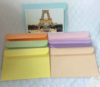 5 шт. цветной сплошной цветной конверт 130 г импортированная текстурная бумага приглашение для хранения открыток пустой конверт радуга 7 цвет выбор