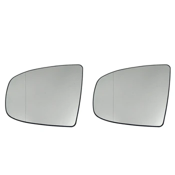2X Левое боковое зеркало заднего вида Стекло бокового зеркала с подогревом + регулировка для BMW X5 E70 2007-2013 X6 E71 E72 2008-2014