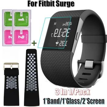  2 IN1 Защитные пленки Ремешок для часов Fitbit Surge Замена ремешка для часов Smart Браслет на запястье для ремешка Fit Bit