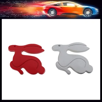 3D ABS Бегущий кролик заяц для автомобиля Капот Крыло багажника Задний капот Паспортная табличка Наклейка Эмблема Значок Наклейка