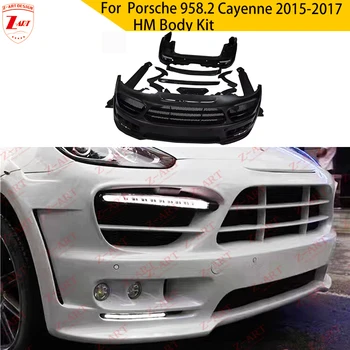 Z-ART HM Обвес для Porsche 958.2 Широкий аэродинамический комплект для Cayenne 2015-2017 Стайлинг автомобиля Бампер+Колесная арка