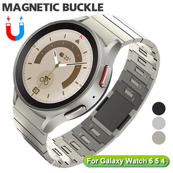 Ремешок из нержавеющей стали для Samsung Galaxy Watch6 Classic 43 мм 47 мм Часы4/5 40 44 мм 42 46 мм Магнитный браслет для часов 5 Pro 45 мм