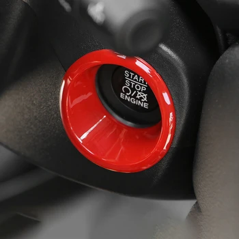 Автоматический запуск двигателя Кнопка остановки Кольцевой чехол Автомобильная отделка Наклейка Защита кнопки Стайлинг автомобиля Для Jeep Compass 2017