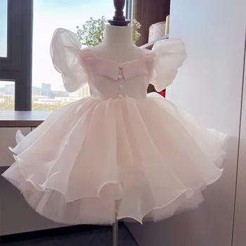 Новое в Платья для девочек Ид аль-Фитр Детская одежда Одежда для вечеринок Элегантная принцесса Тюль Детские девочки Кружева Свадебные платья