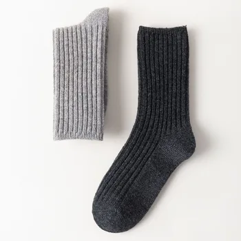 1 пара Мужские носки Мягкие удобные носки средней трубки Однотонные Осень Зима Теплые дышащие деловые мужские носки