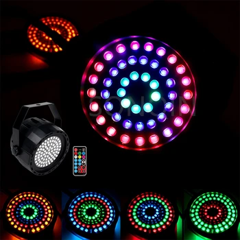 12 Вт 78 LED Par Light RGB 3 в 1 DMX 512 Сцена Flat Par Lighting Effect DJ Disco Party Holiday Christmas Bar Wedding Show Lights