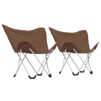 2шт Складные стулья для кемпинга в стиле бабочки Oxford Cloth Портативная стальная рама Сиденье для кемпинга 80 x 70 x 87 см