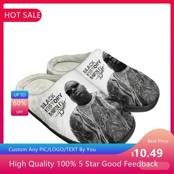 The Notorious B.I.G Rapper Trends Home Cotton Custom Slippers Мужские женские сандалии Плюшевые спальня Держите тепло Обувь Термотапочки