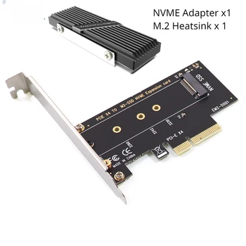 Адаптер PCIE-M2 Твердотельный накопитель PCI Express 3.0 x4 на NVME Поддержка адаптера M2 PCIE 2230 2242 2260 2280 Твердотельный накопитель M.2 с радиатором