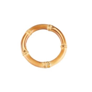 Романтическое уникальное кольцо для салфеток ручной работы с круглым кругом из настоящего натурального корня бамбука