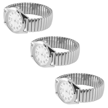 3X большие числа эластичные стальные мужские женские спортивные наручные часы 1,4 дюйма