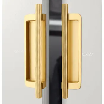 дверная ручка простая современная дверца шкафа с выдвижным ящиком обувной шкаф скрытый встроенный шкаф дверь с прорезью невидимая раздвижная