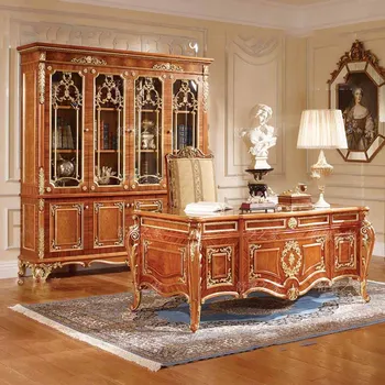 французские резные столы и стулья из массива дерева, виллы в европейском стиле, высококачественные книжные шкафы по индивидуальному заказу, спальни
