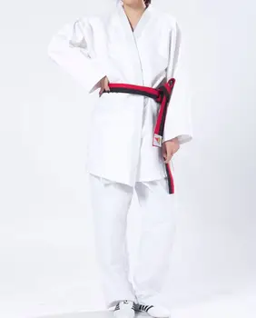 УНИСЕКС высшего качества международного стандарта Утолщение хлопчатобумажная униформа дзюдо боевые искусства боевые искусства комплекты одежды костюмы дзюдоги белый