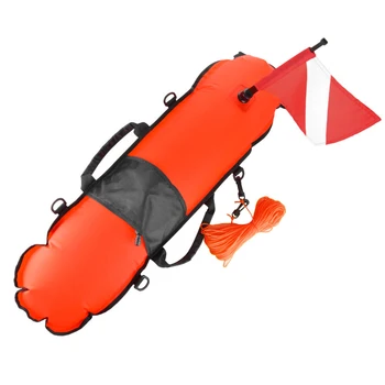 Надувной безопасный поплавок Подводное плавание с аквалангом Маркер Сигнальный поплавок с флагом для дайвинга 78 фунтов Максимальный вес подшипника плавучести