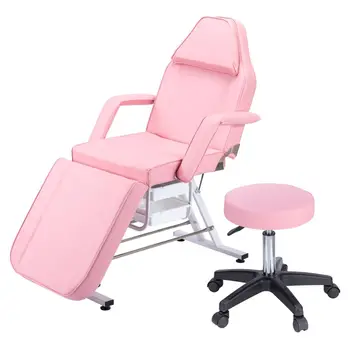 Многоцелевое массажное кресло 3-секционный стол для лица с гидравлическим табуретом, регулируемое косметическое оборудование для парикмахерской и красоты