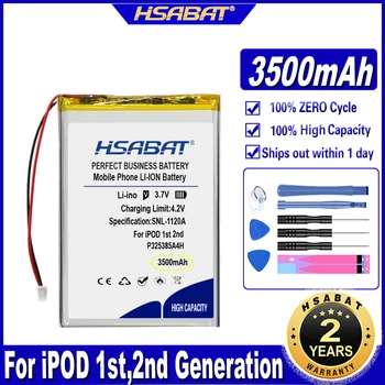 HSABAT (P/N P325385A4H ) Аккумулятор емкостью 3500 мАч для аккумуляторов iPOD 1-го, 2-го поколений