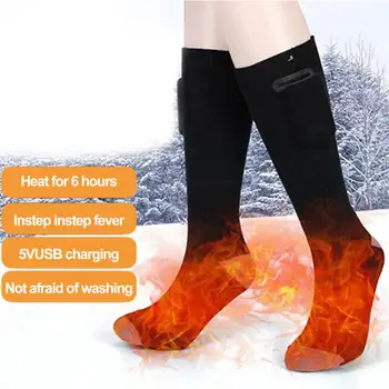  Носки с батарейным питанием Носки для погоды Аккумуляторные электрические носки с 3 режимами нагрева для мужчин Женщины Водонепроницаемая нога для охоты