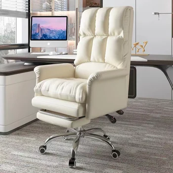 Swivel Lounges Офисные стулья Мобильный Индивидуальный Портативный Пол Белый Рулонный Офисный Стул Дизайн Cadeira Gamer Мебель MQ50BG