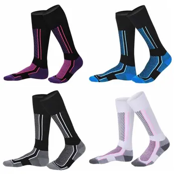 1 пара теплых лыжных носков Осушение хлопковой смеси Спортивные носки Прецизионная строчка Износостойкие носки для полотенец с высокой трубкой