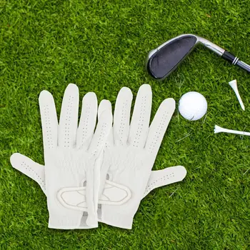 Левая перчатка для гольфа Мягкие кожаные перчатки для гольфа для мужчин и женщин, профессиональные перчатки для игроков в гольф Аксессуары для гольфа